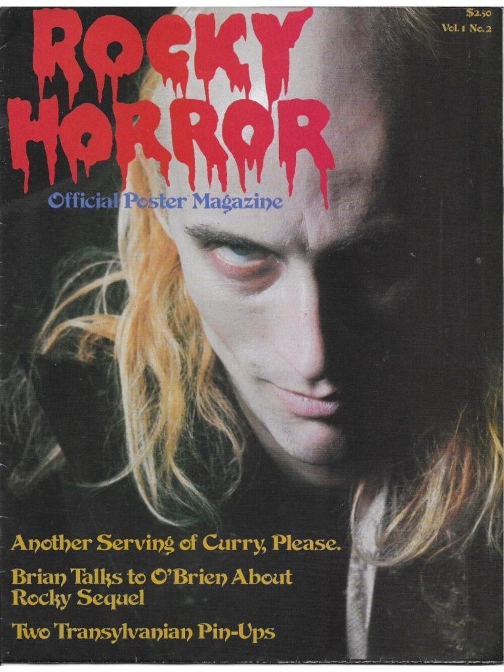 Rocky Horror Official Poster Magazine Vol 1 No 2 Interviews Pin-Ups 1980 Edition